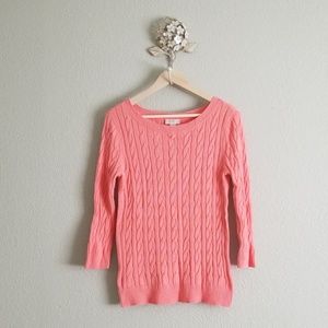 Loft Knit sweater size medium coral color